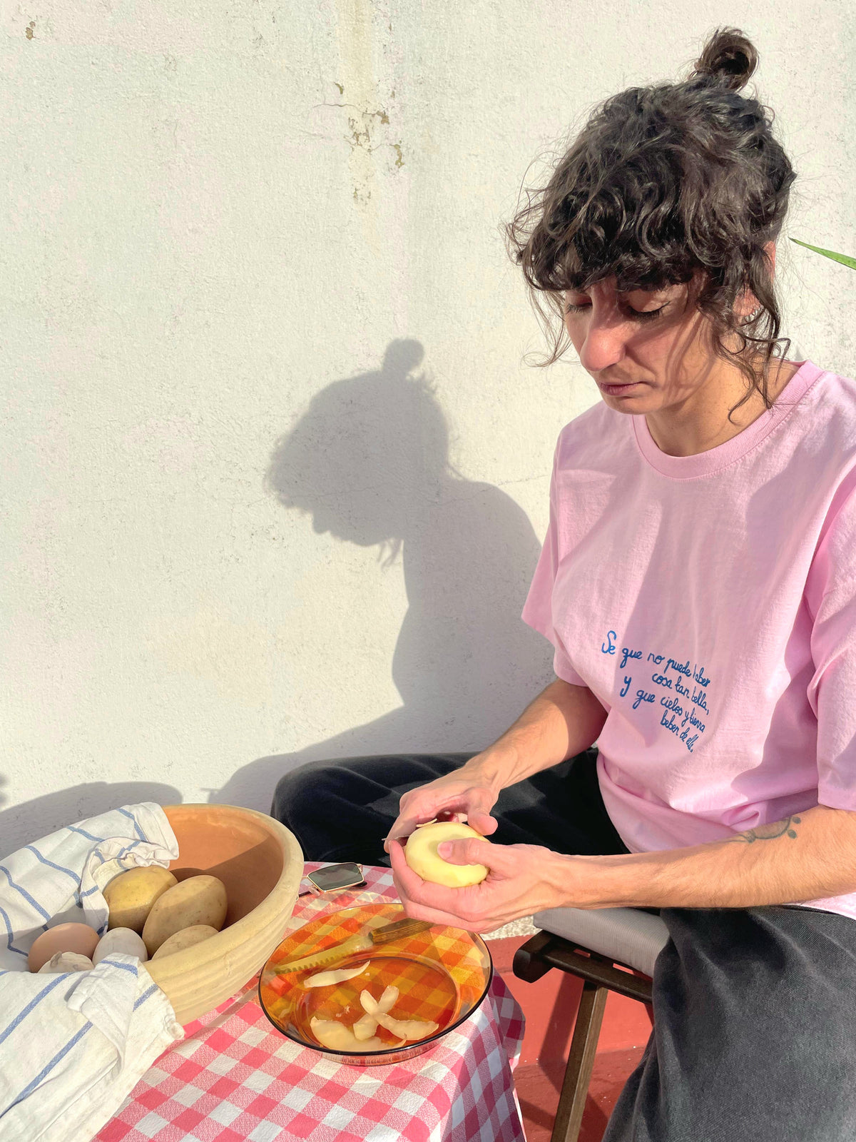 Camiseta Botijo (Rosa y azul)