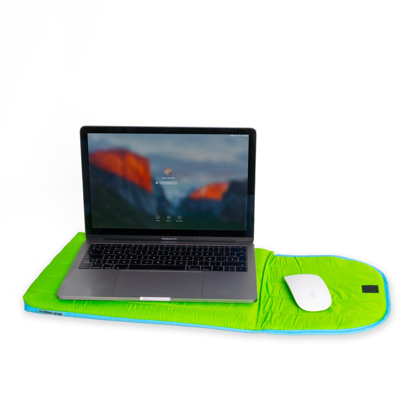 Funda para portátil puffy verde