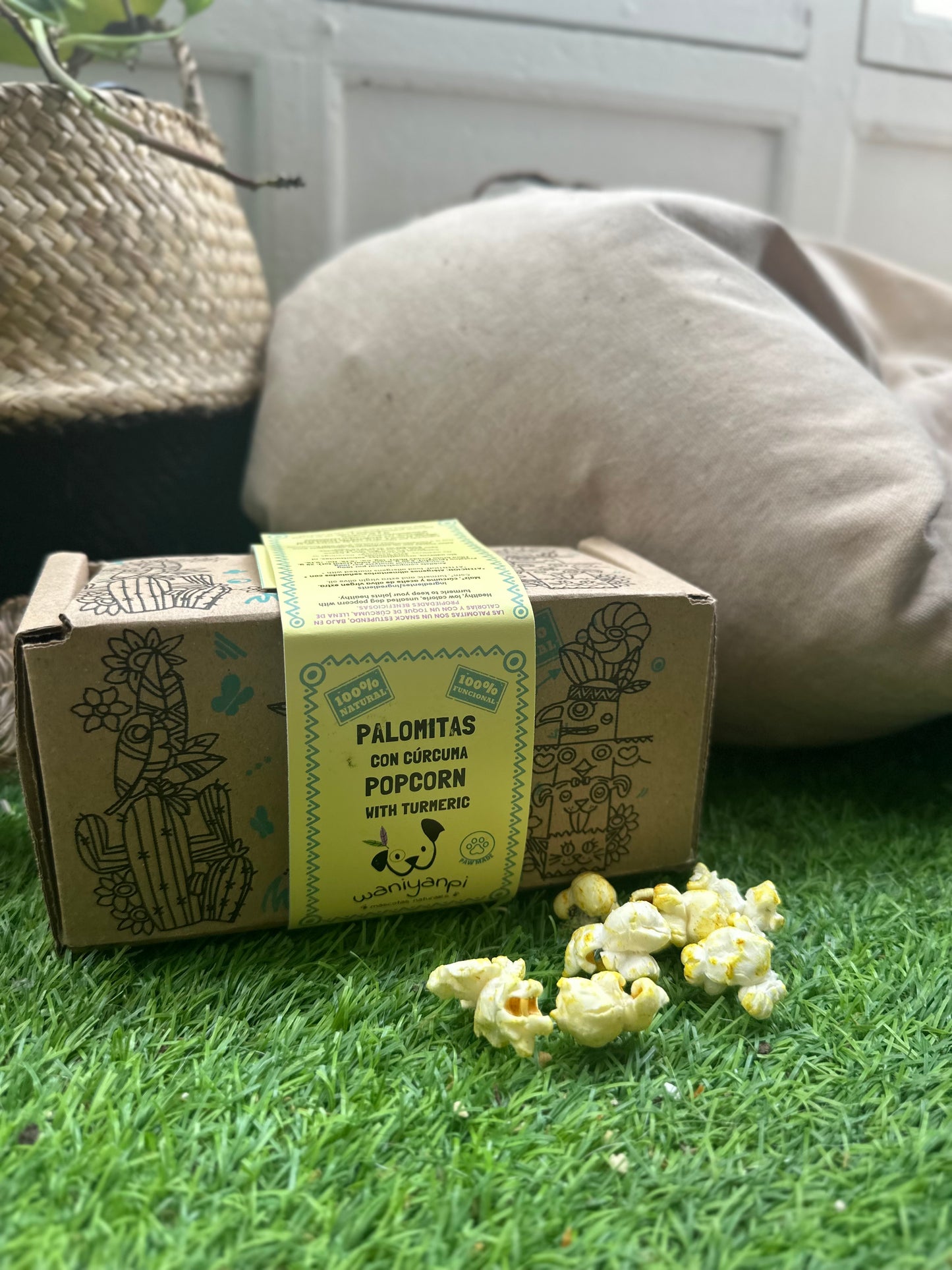 Snack Palomitas con cúrcuma para perros 🐶