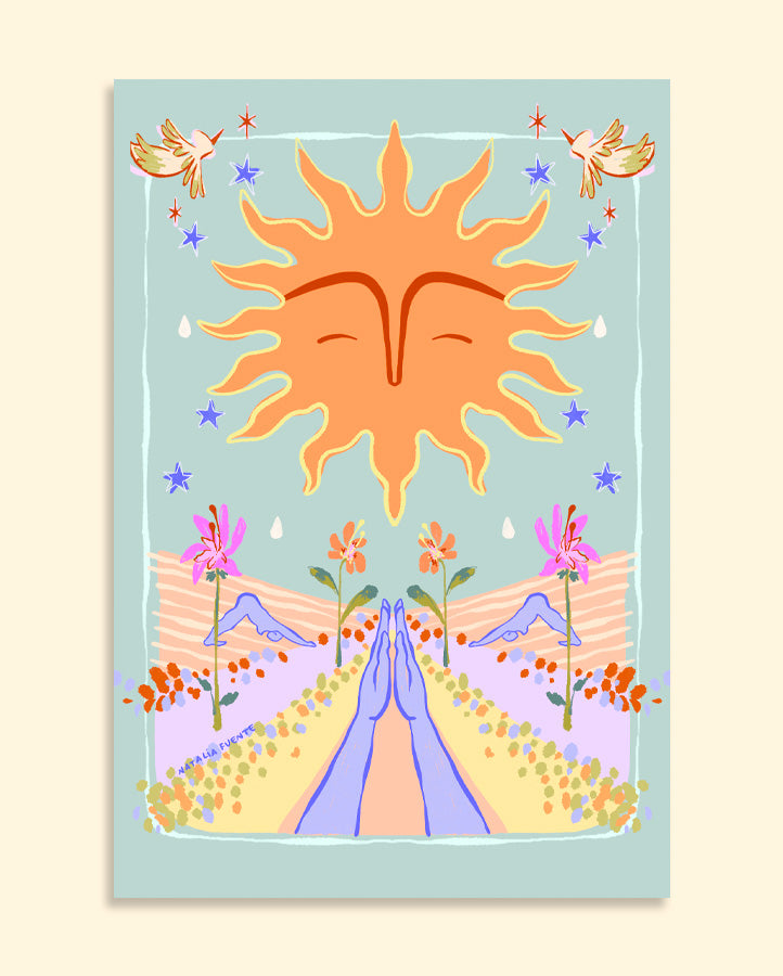 Postal saludo al sol