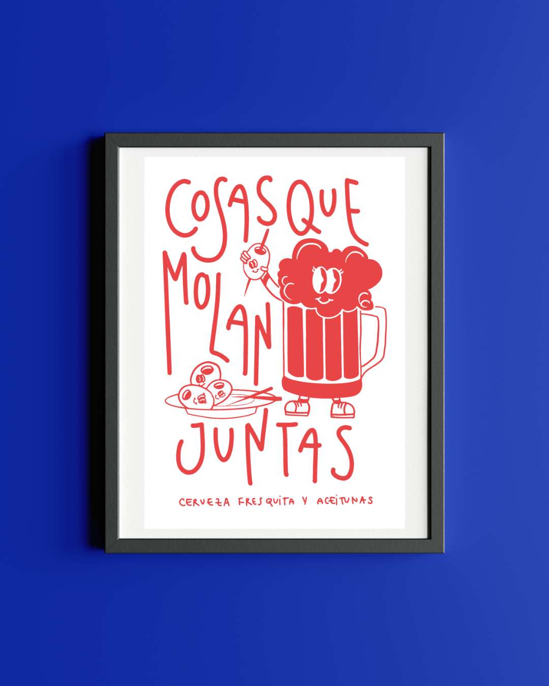 Lámina Cerveza y aceitunas - Cosas que molan juntas