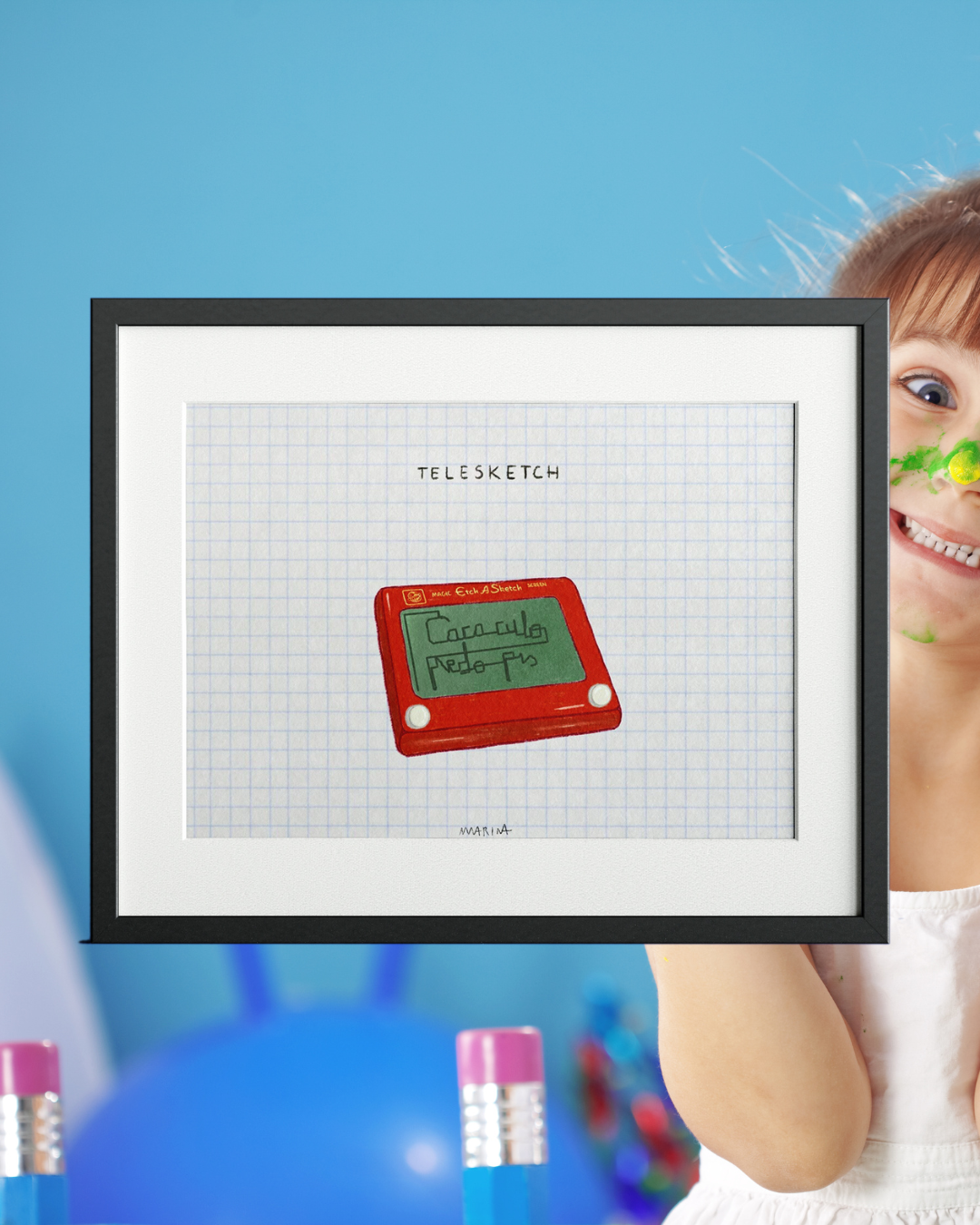 Lámina Telesketch caca culo