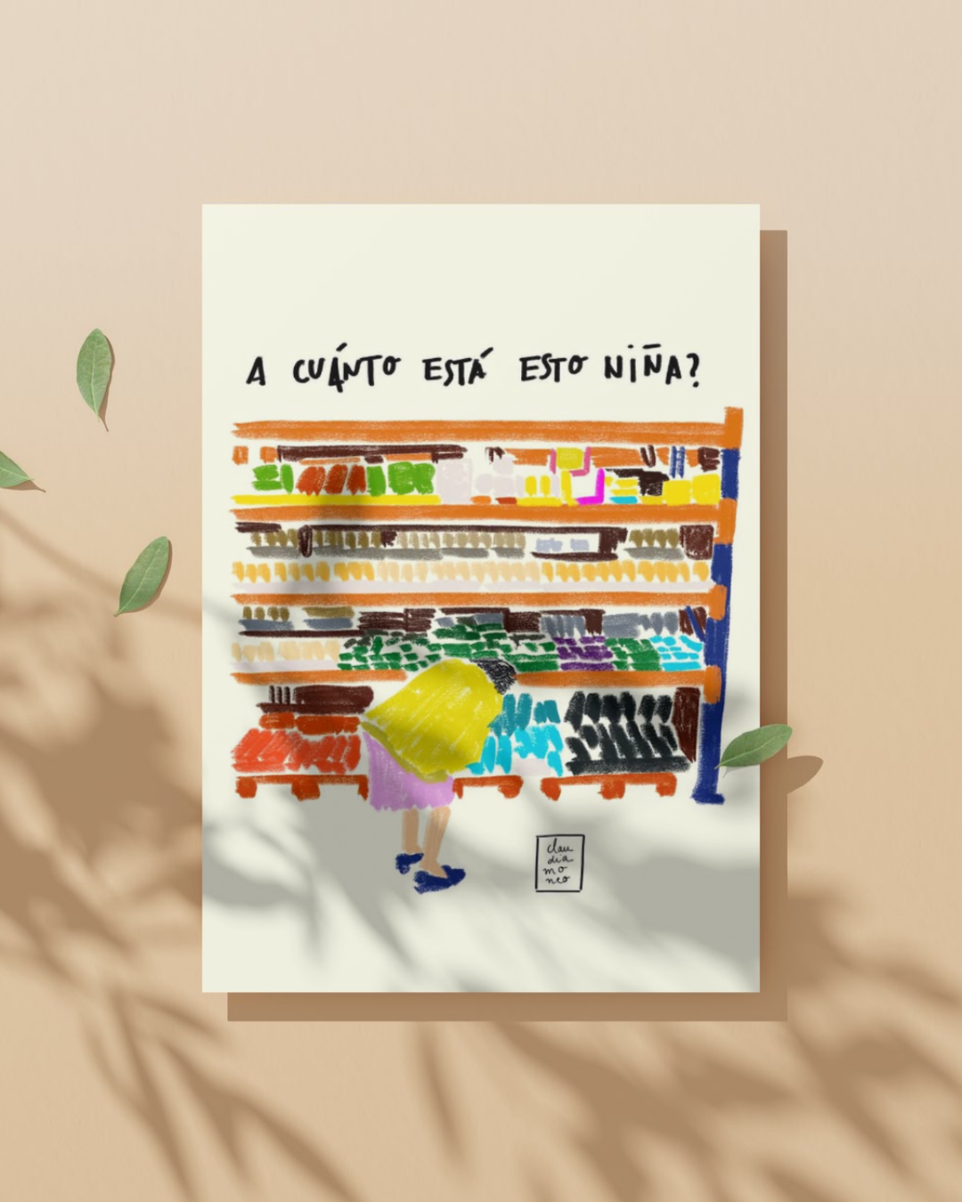 Lámina A cuánto está esto niña?