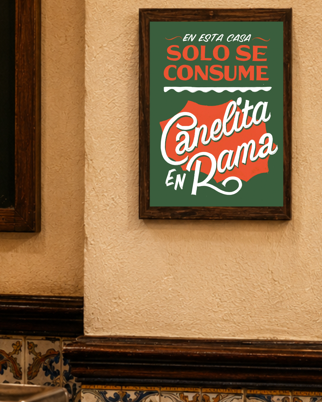Lámina En esta casa Canelita en Rama