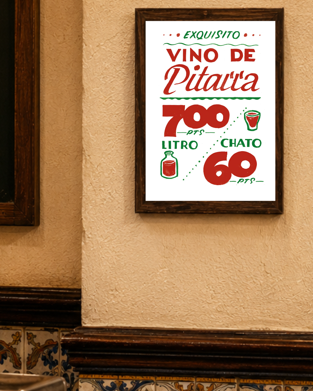 Lámina Exquisito vino de pitarra