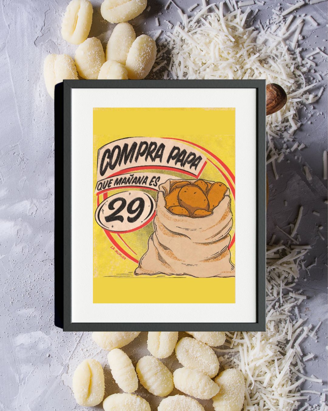 Lámina Compra papa que mañana es 29