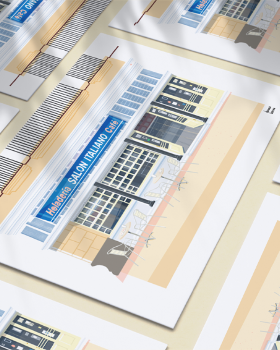 Lámina Heladería Los Italianos - Cádiz