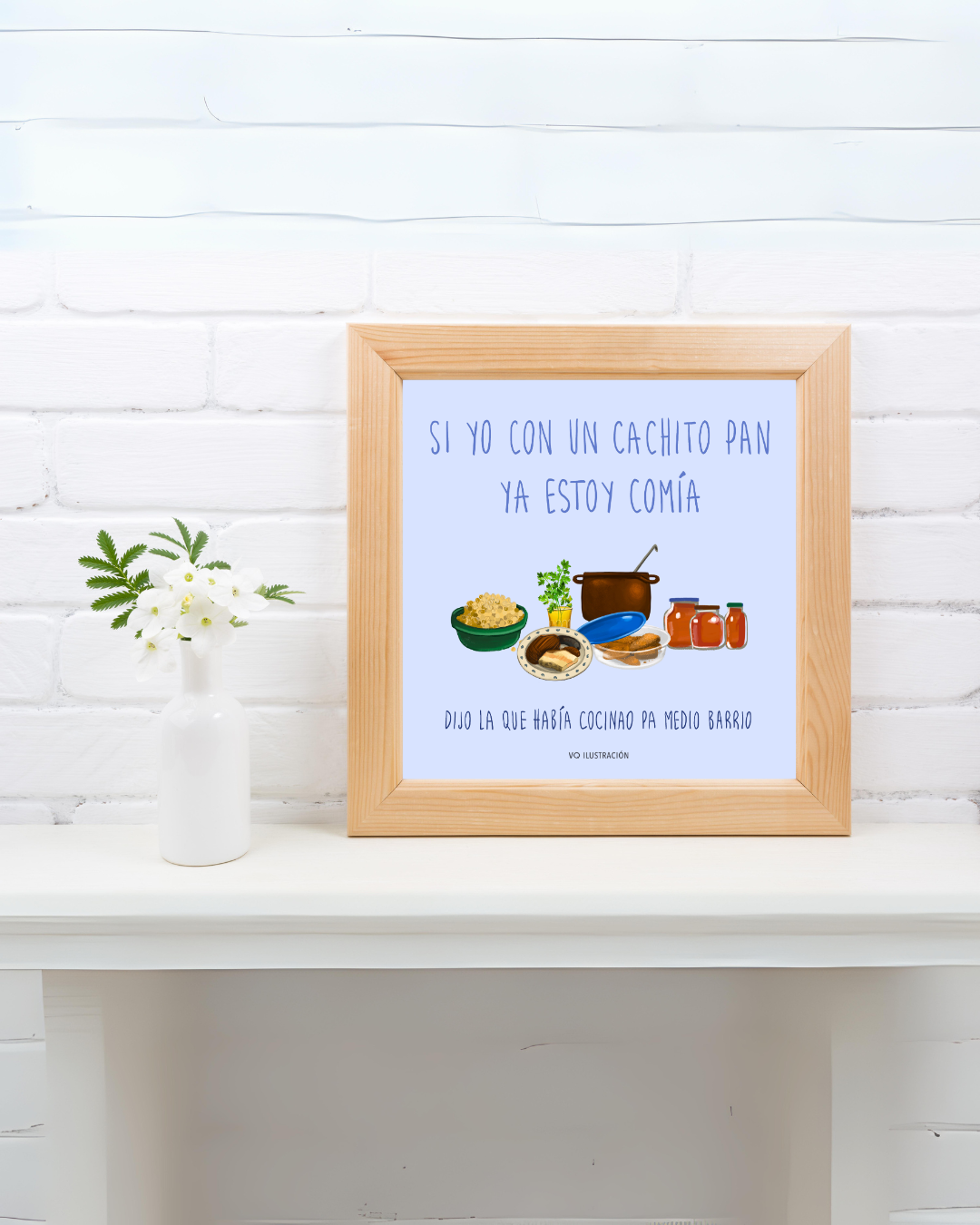Lámina Si yo con un cachito pan ya estoy comía - Abuelas