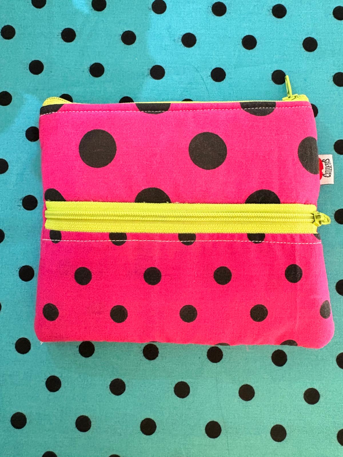 Morado lunares - Doble monedero