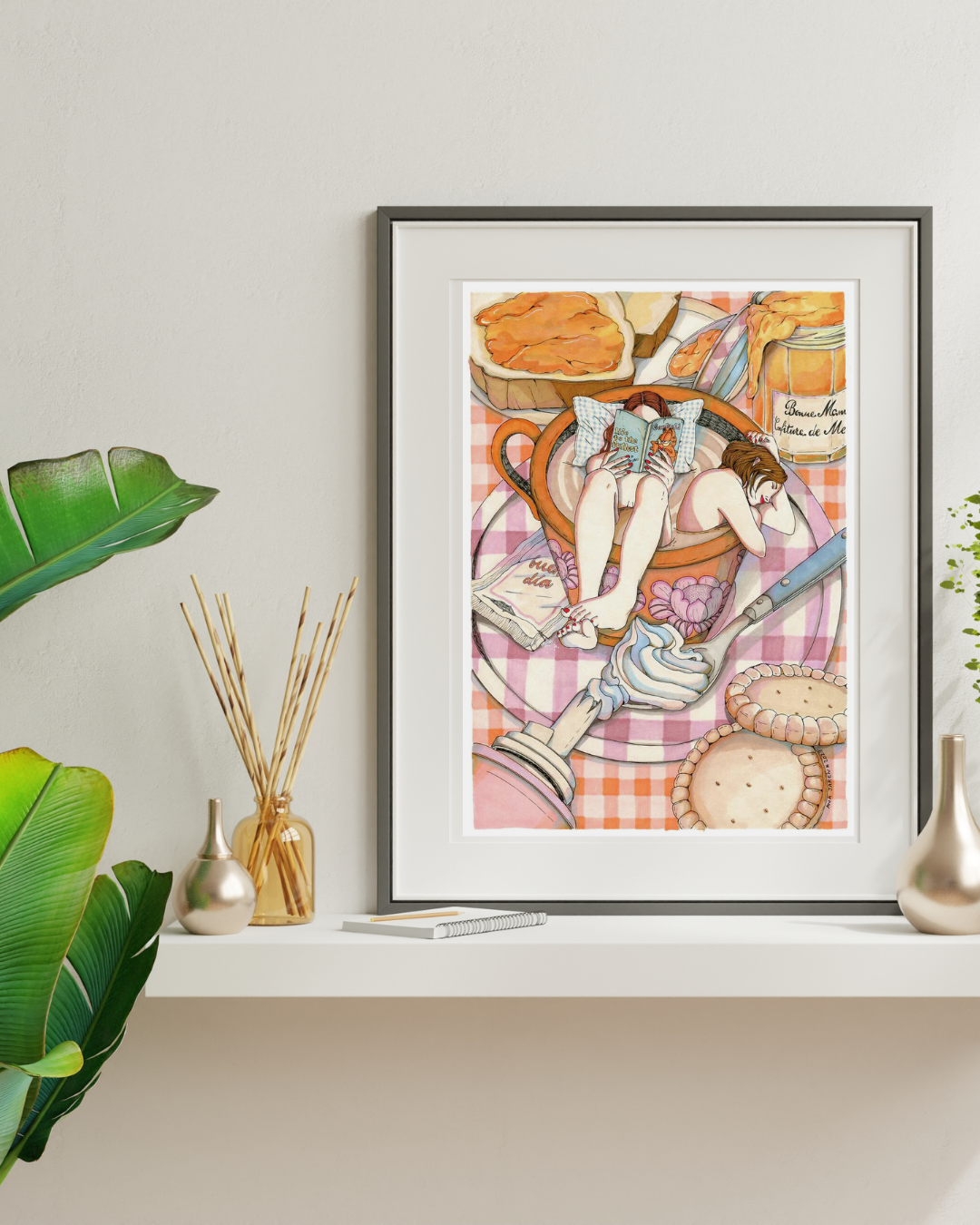 Lámina A4 Chicas en una taza de té