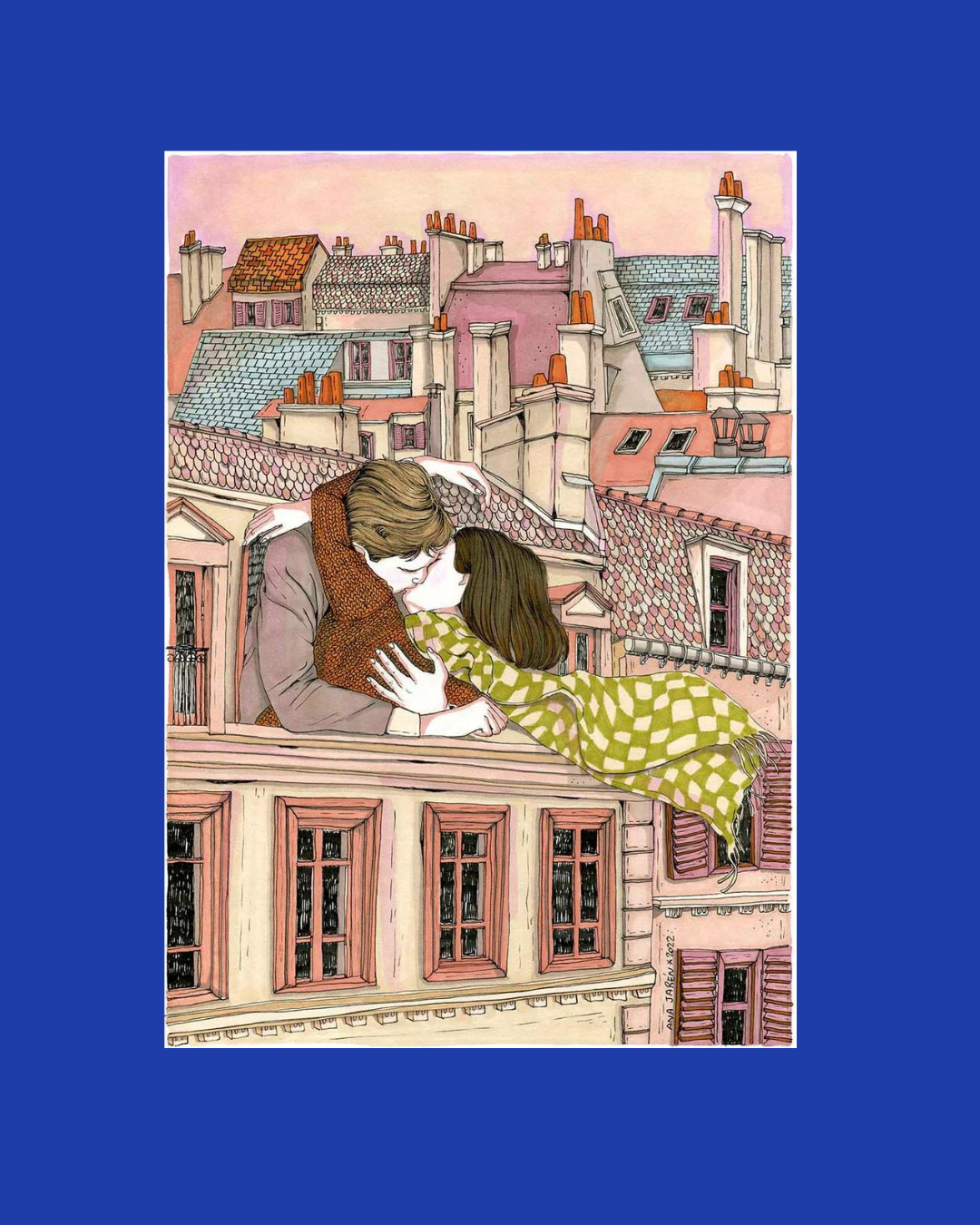 A3 sheet Girl breakfast dog