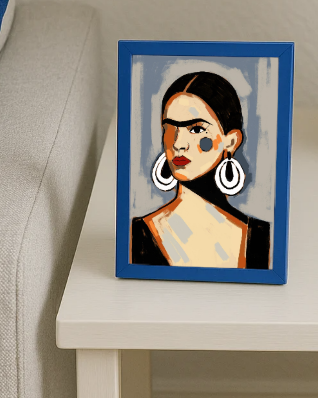 Lámina versión Frida tonos grises