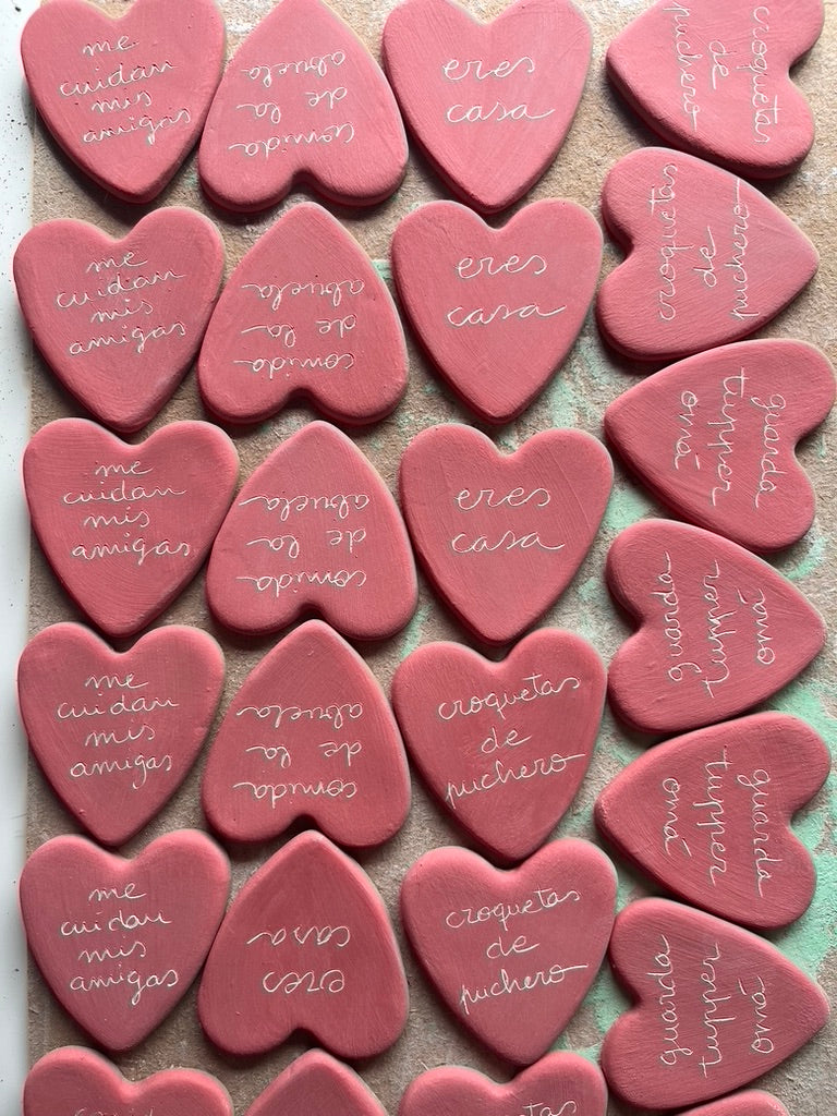 Imán Corazón con mensajes