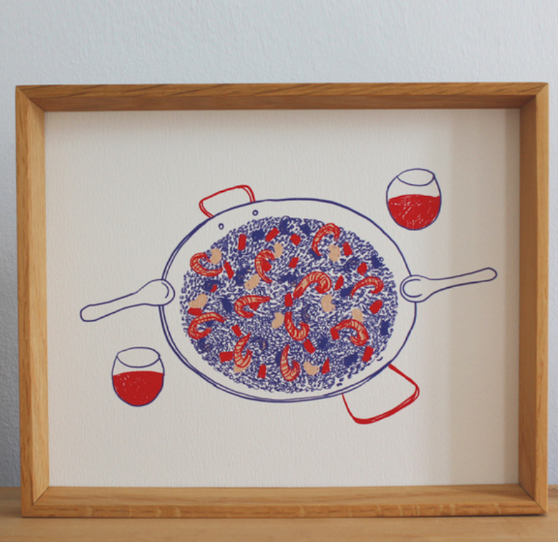 Lámina Paella para dos