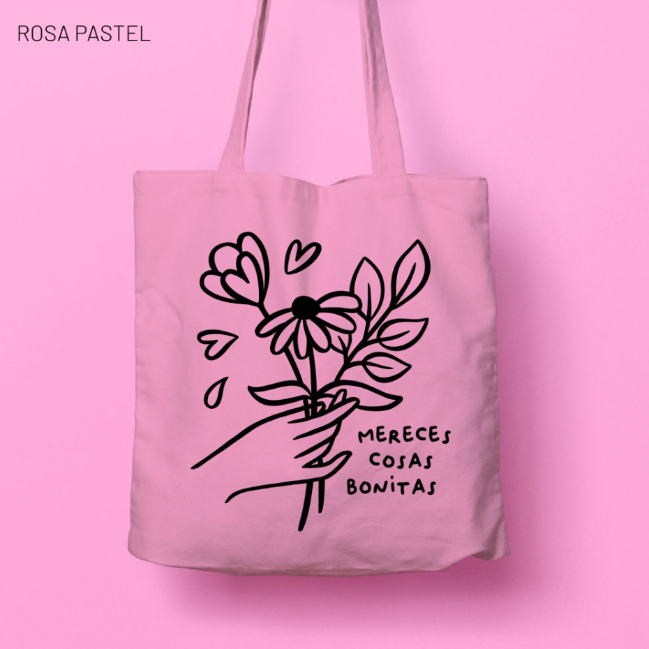 Totebag Mereces cosas bonitas 140g - Varios colores
