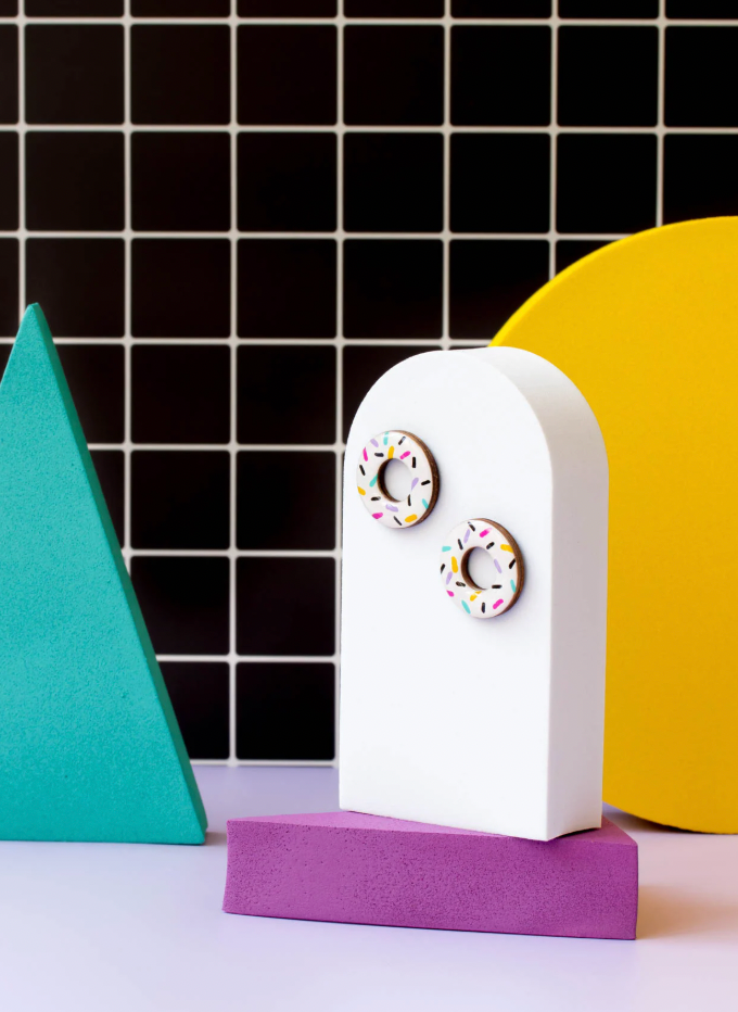 Pendientes aros blancos peque