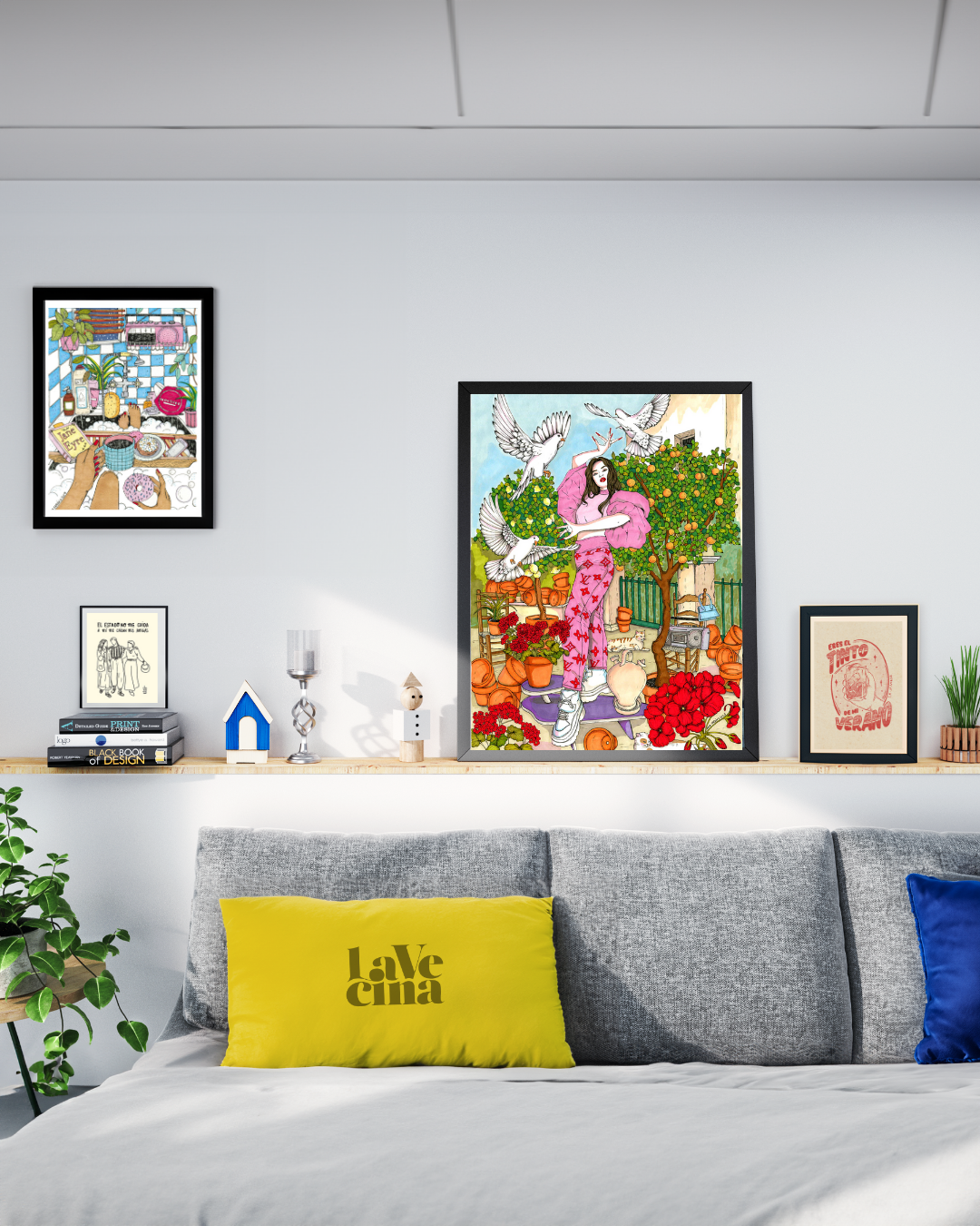 A4 sheet Bathtub with breakfast