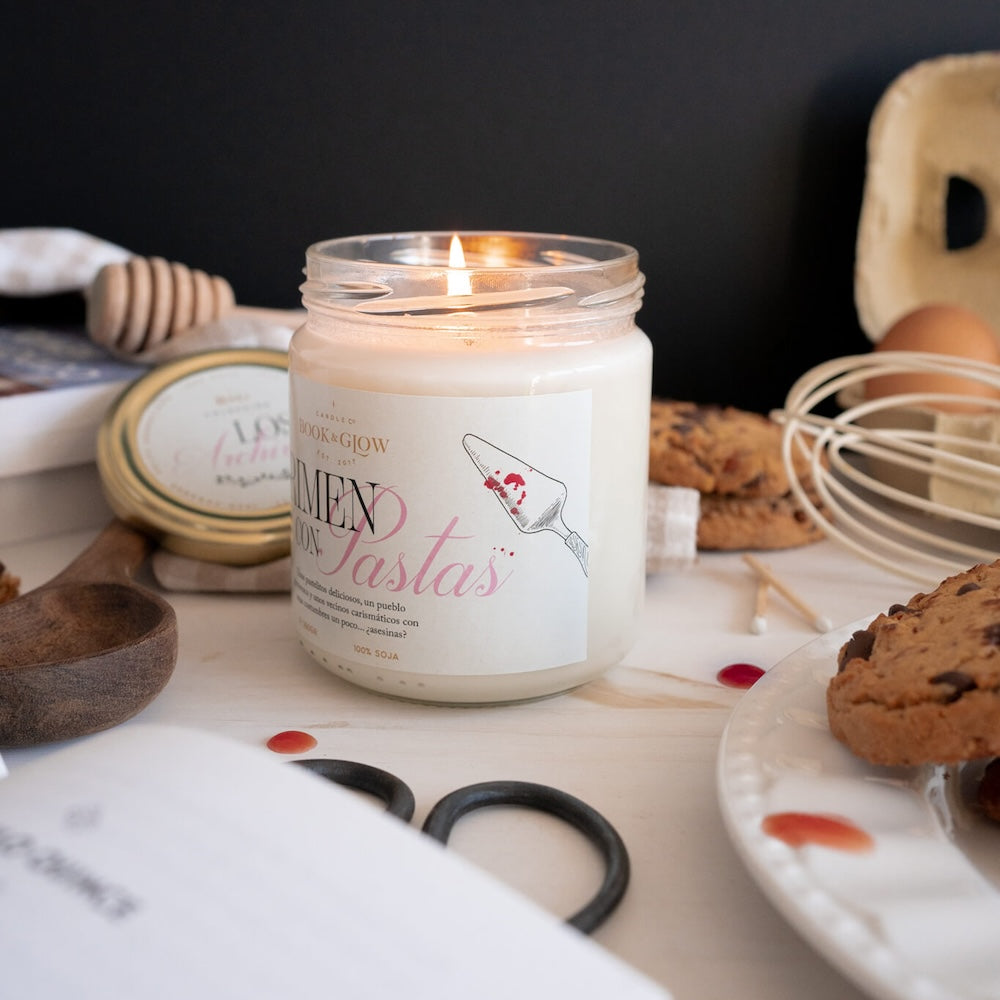 Vela artesana Crimen con pastas