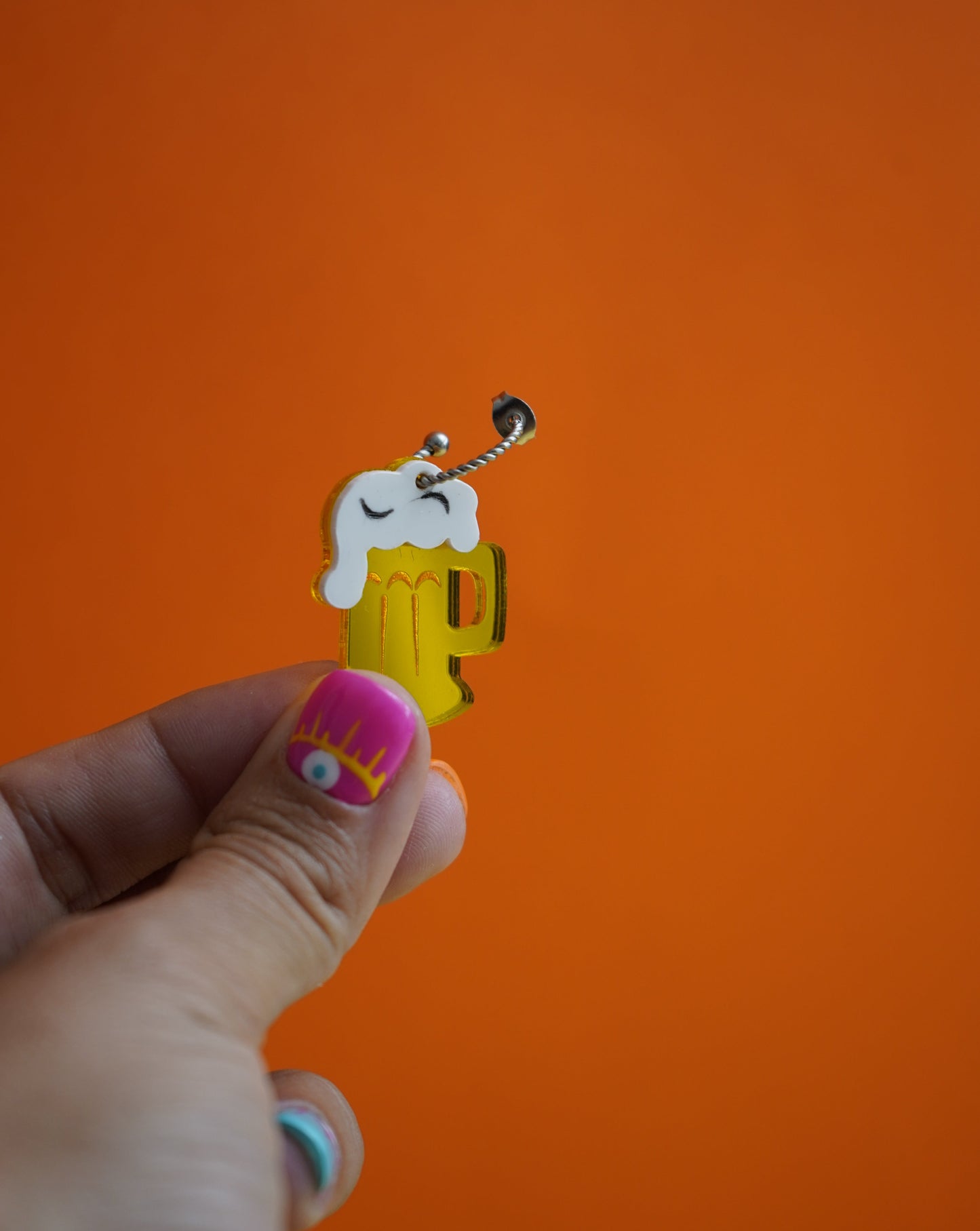 Pendientes botellín y jarra de cerveza