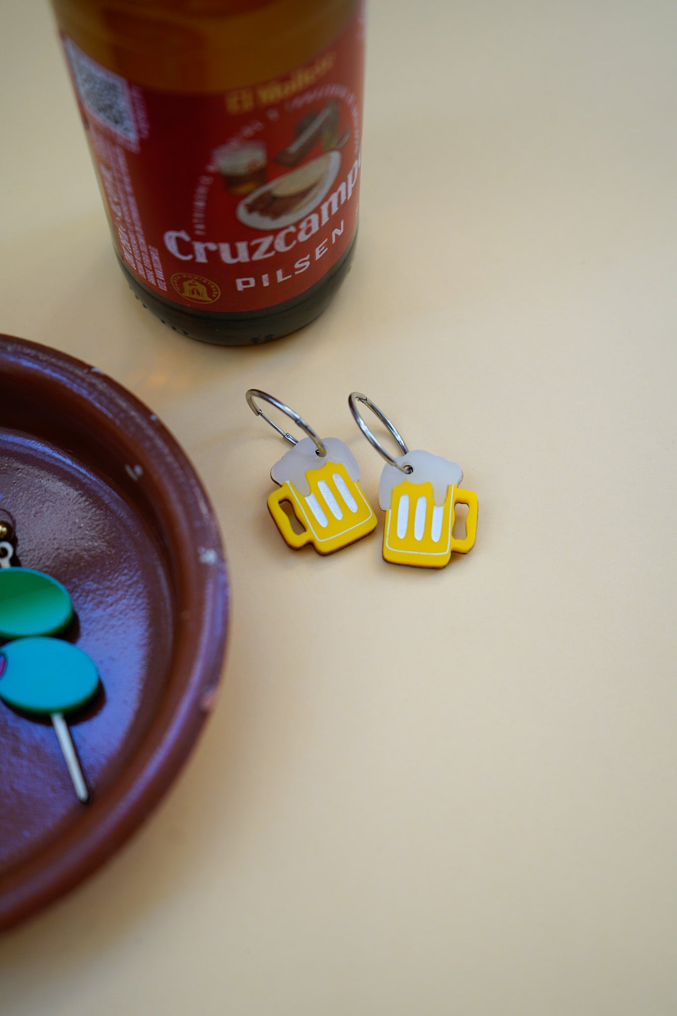 Pendientes de Jarras de Cerveza