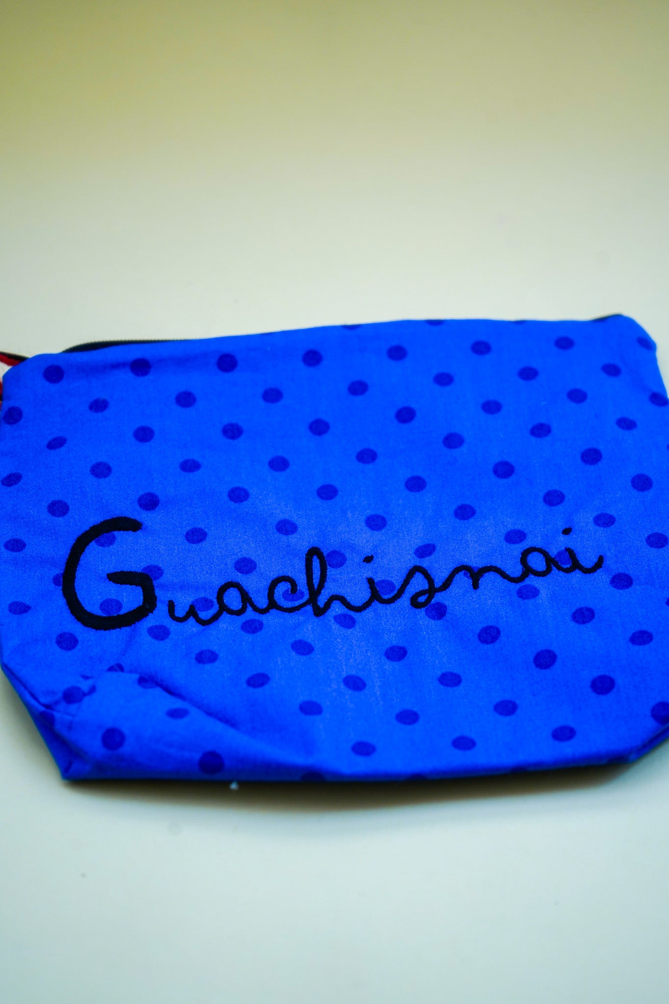 Azul lunares letra negra - Guachisnai - Neceser