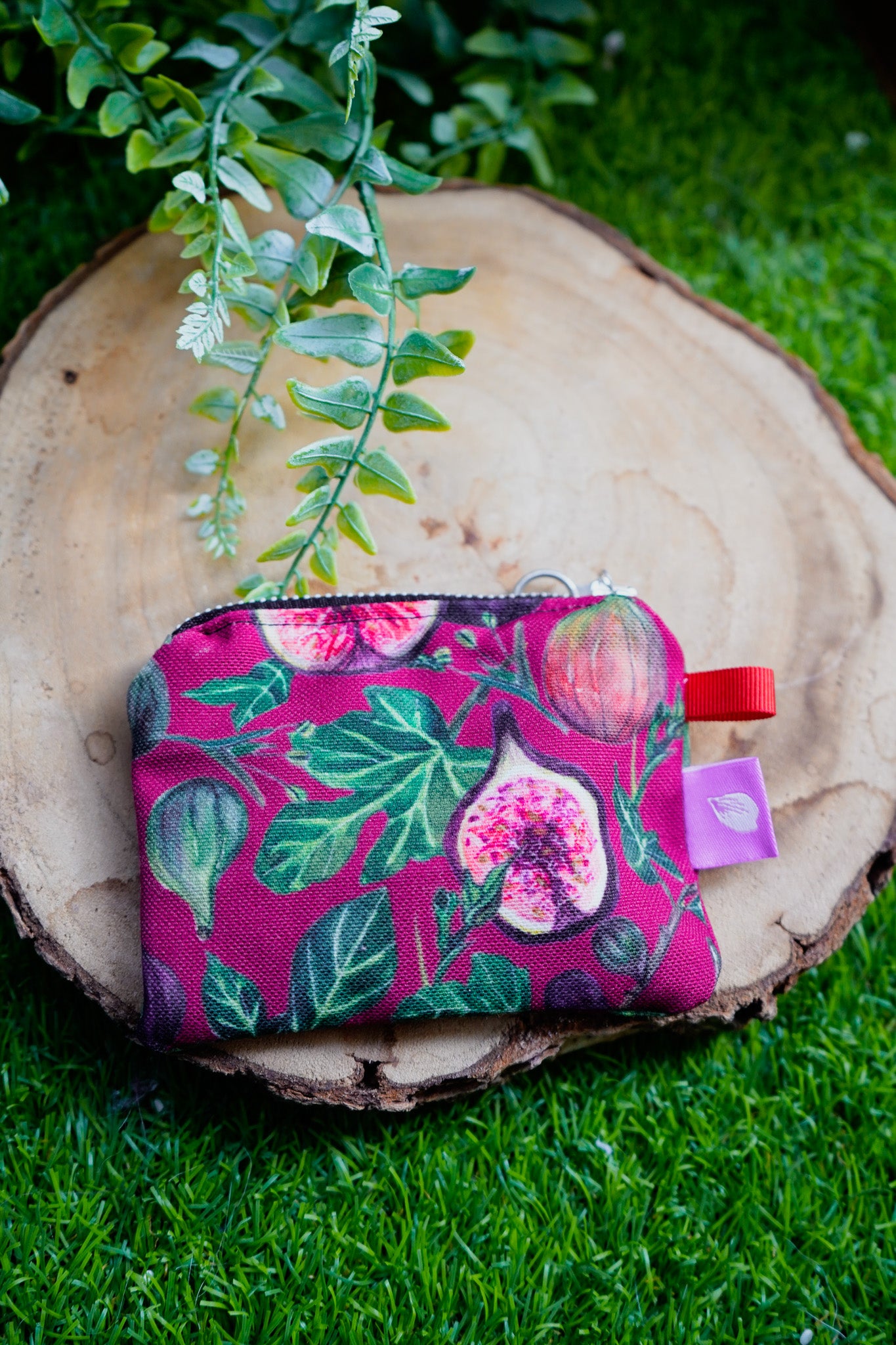 Monedero granate higos