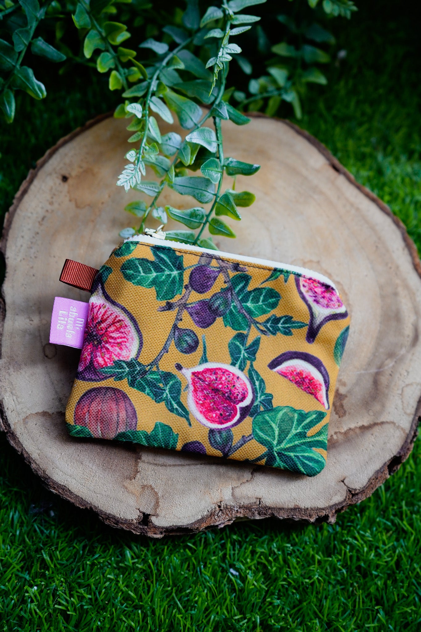 Monedero mostaza higos