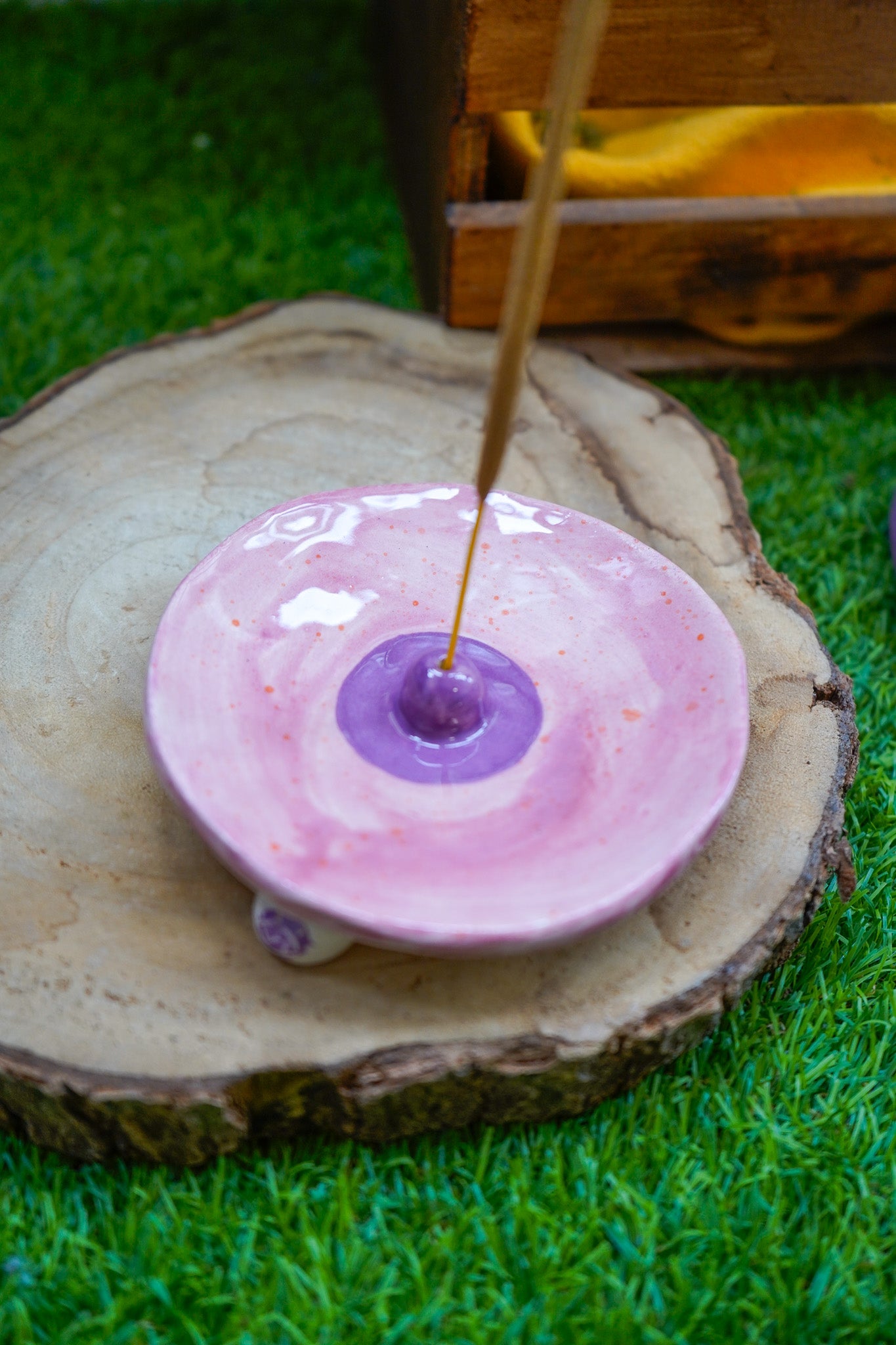 Tetas para incienso de cerámica (Rosa y Lila )