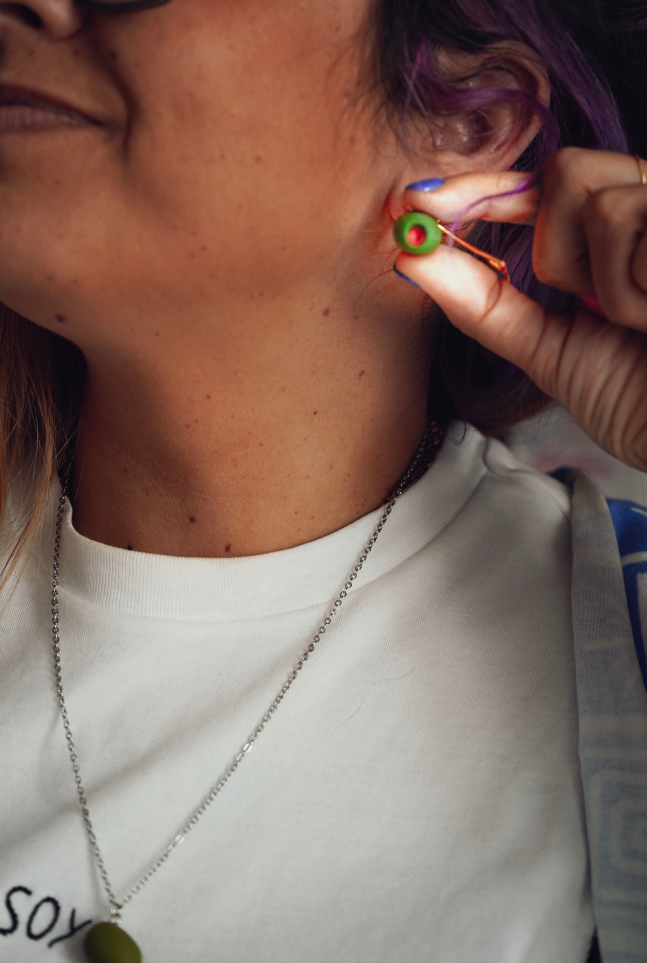 Pendientes de aceitunas