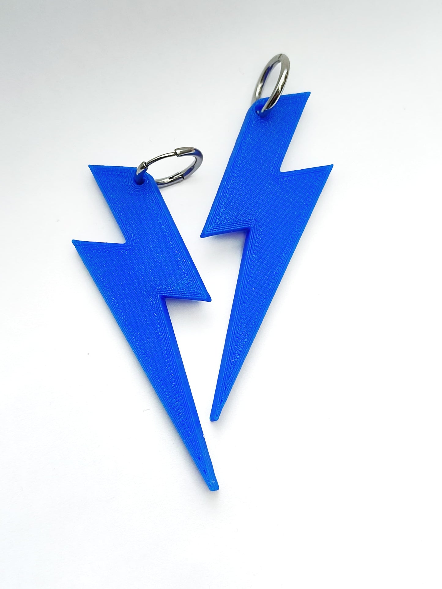 Pendientes Rayos AZUL 3D - Dos tamaños