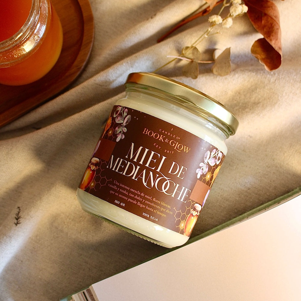 Vela artesana Miel de medianoche