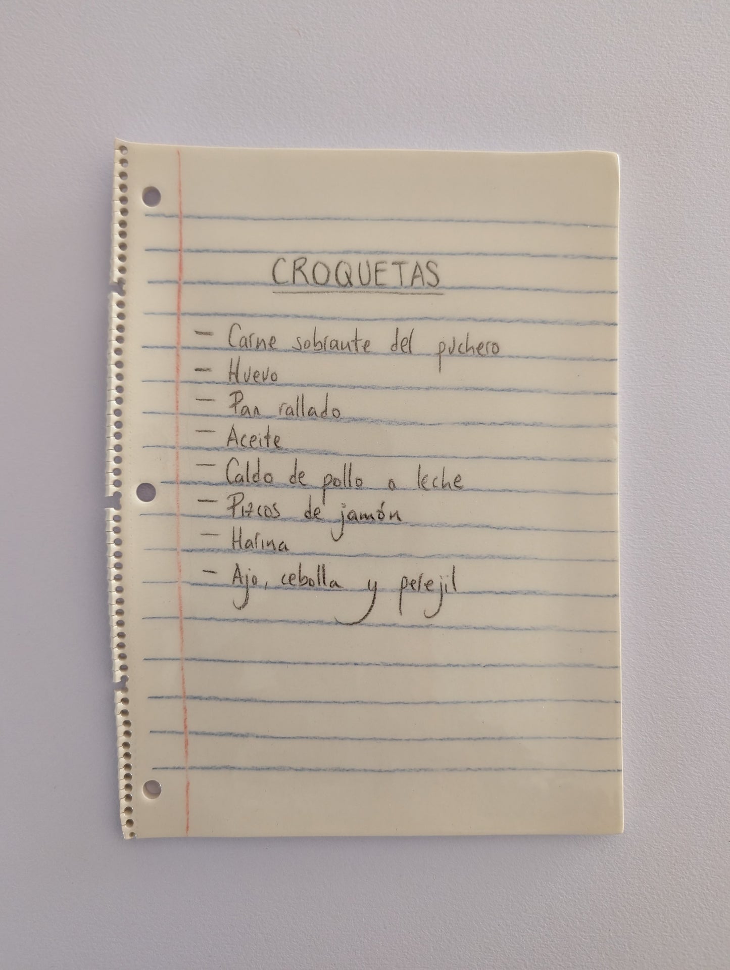 Plato cerámica Receta de croquetas