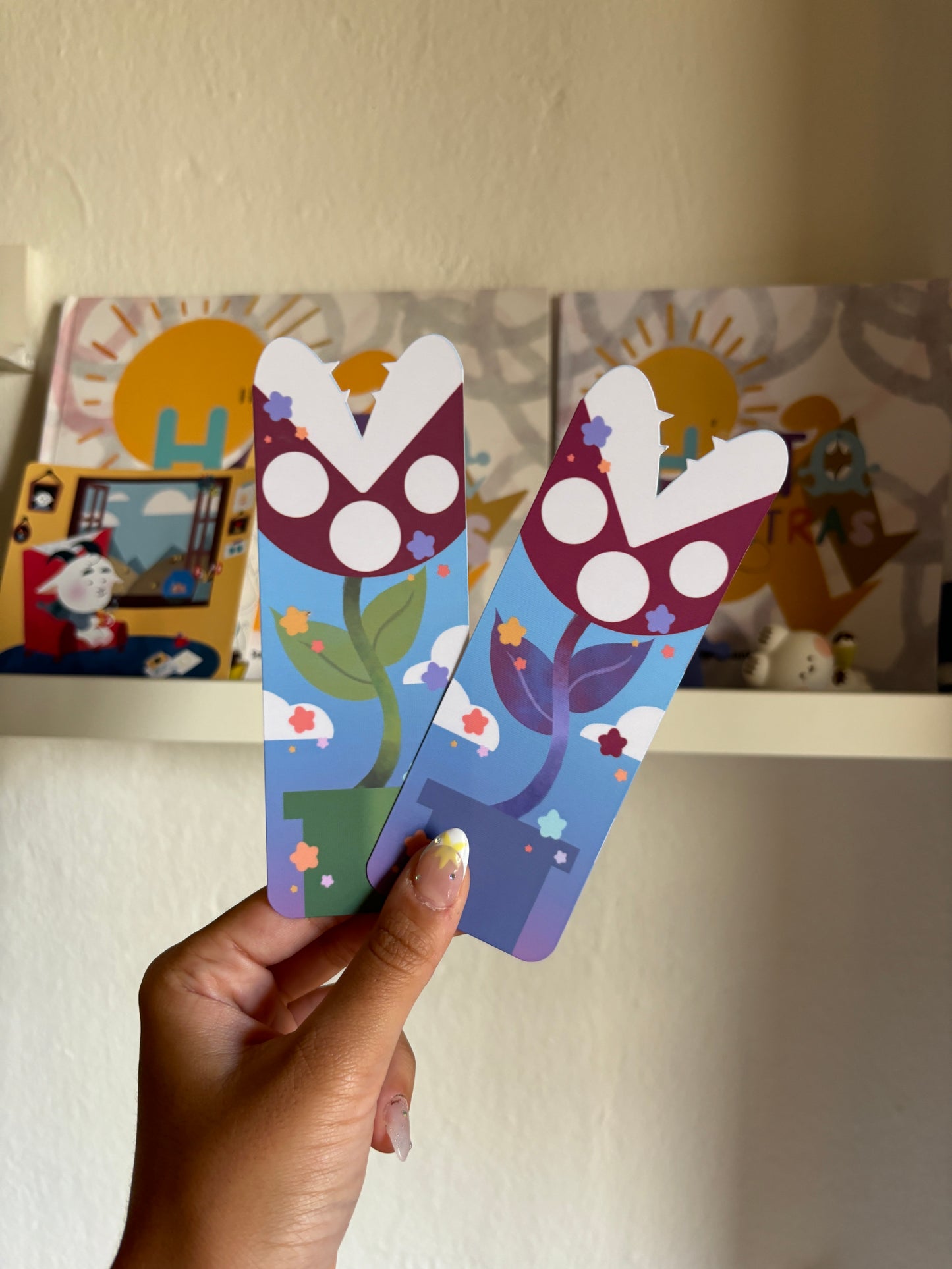 Marcapáginas de Planta Piraña del Mario