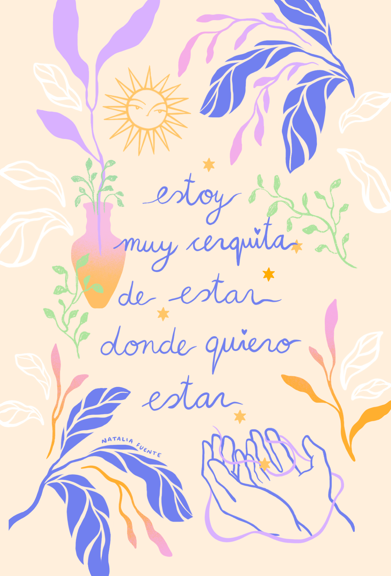 Postal Estoy muy cerquita de donde quiero estar