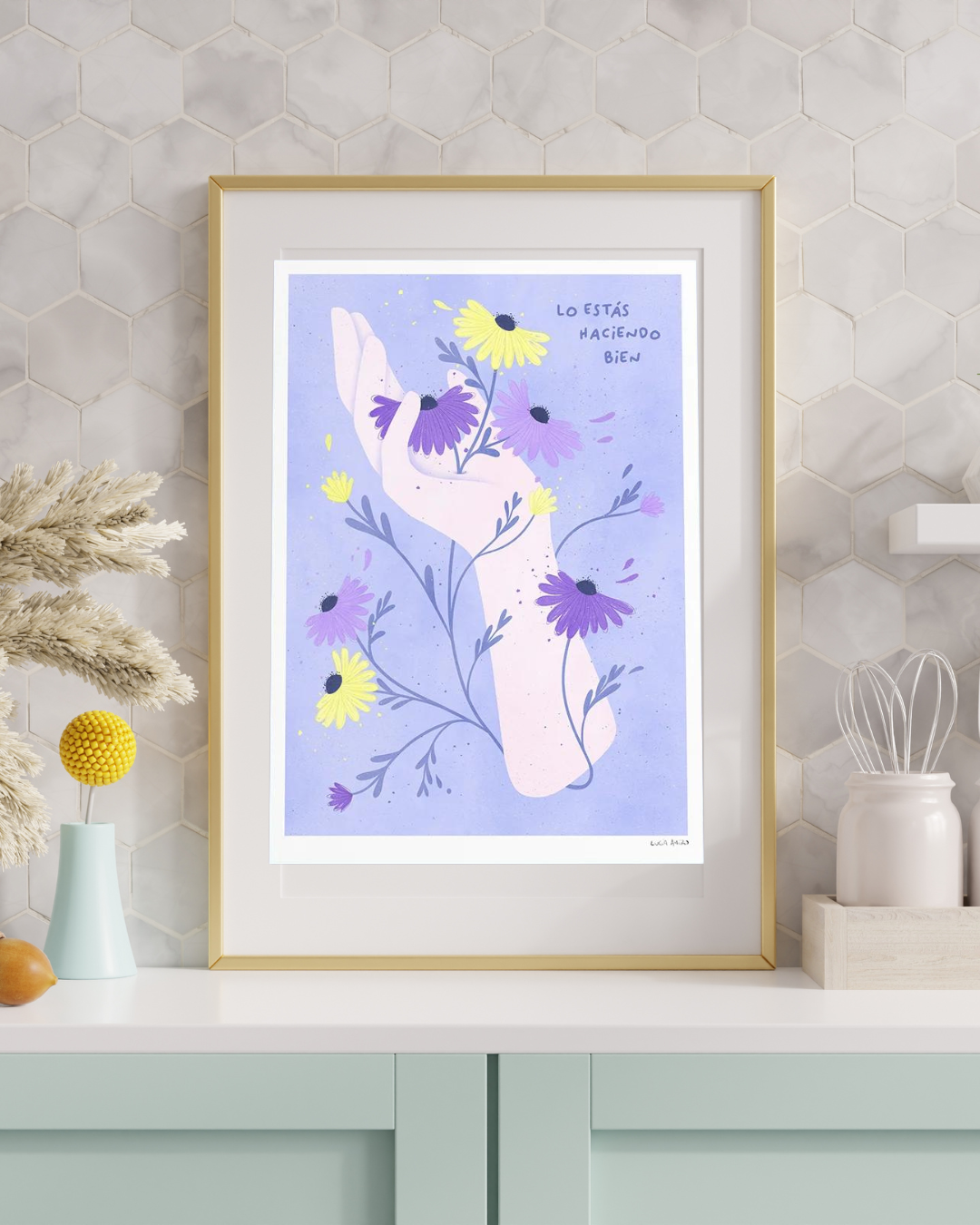 "You're doing well" print