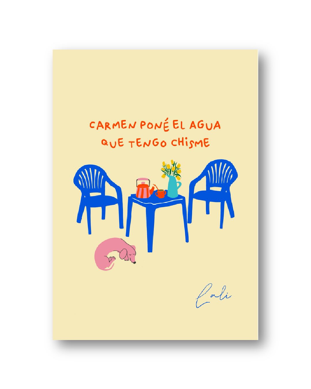 Lámina Carmen poné el agua, que tengo chisme