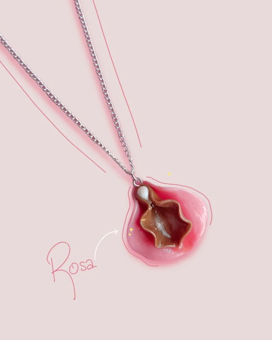 Collar coño + clítoris brilla en la oscuridad