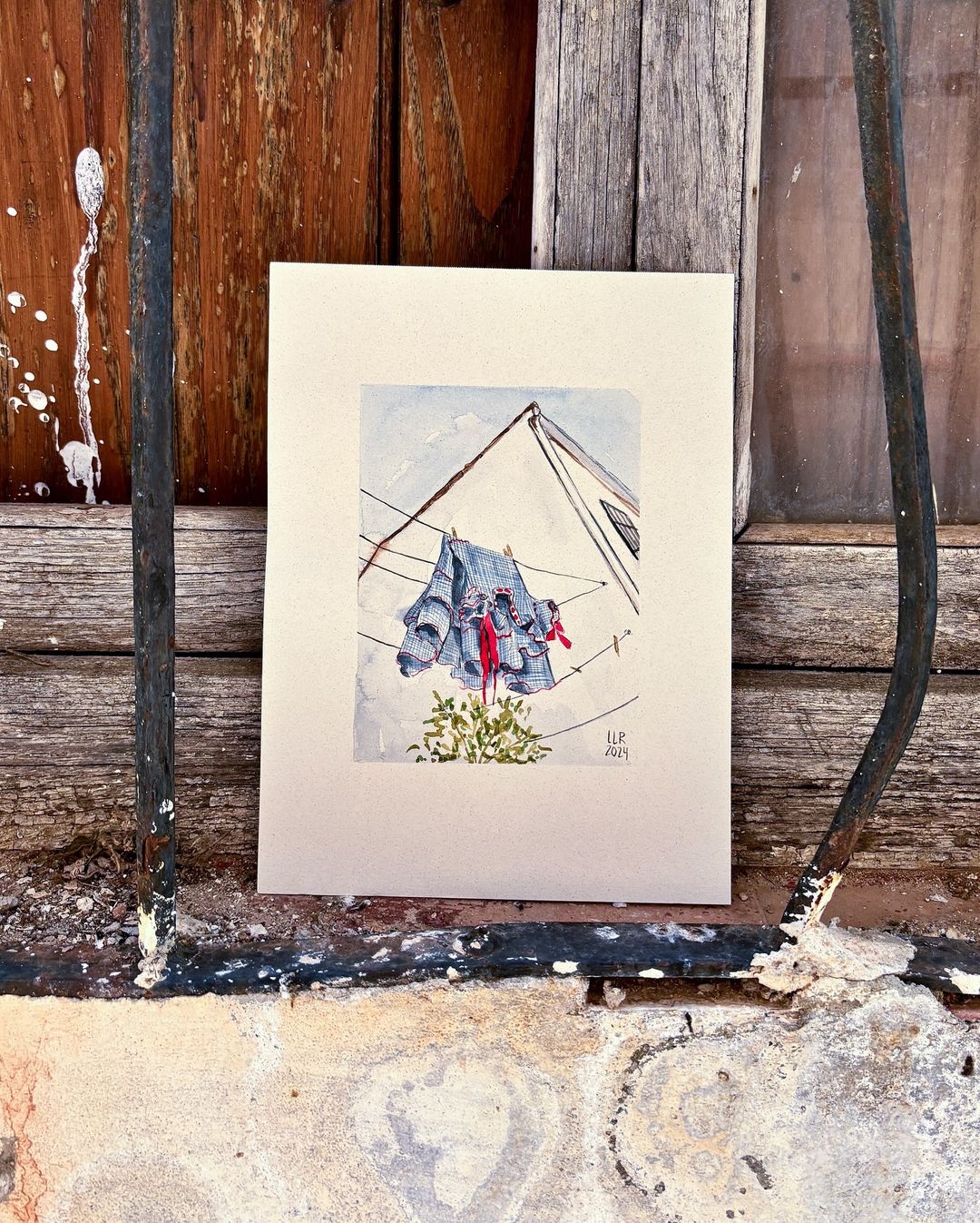 Lámina Traje flamenca tendido