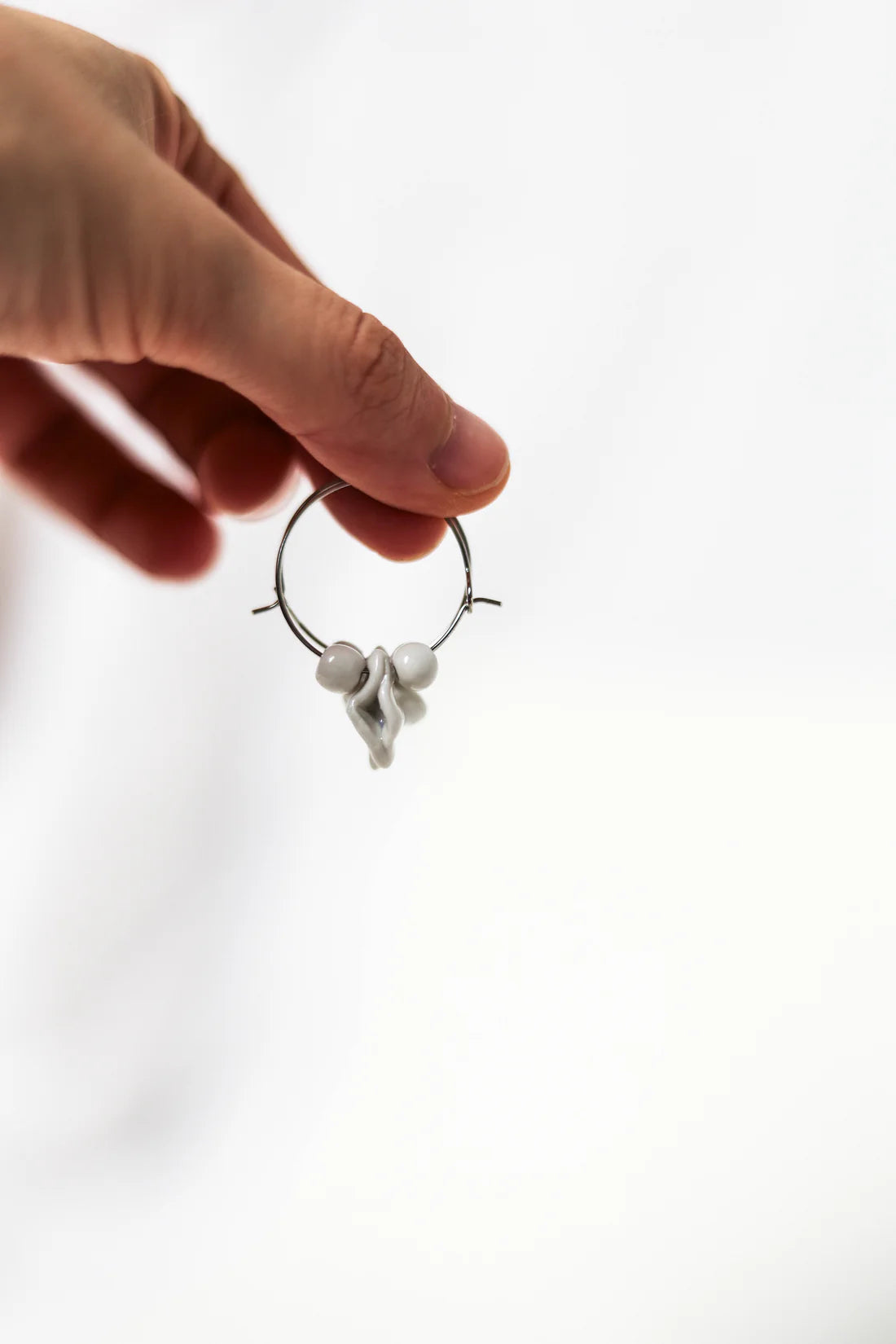 Pendientes coño cerámica y bolitas