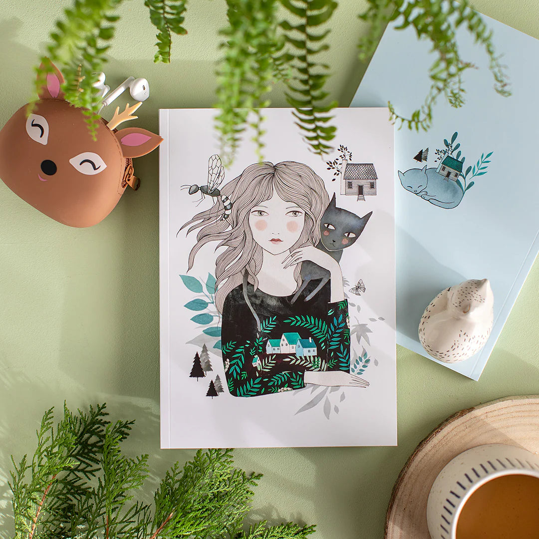 Libreta Chica gatos y casas