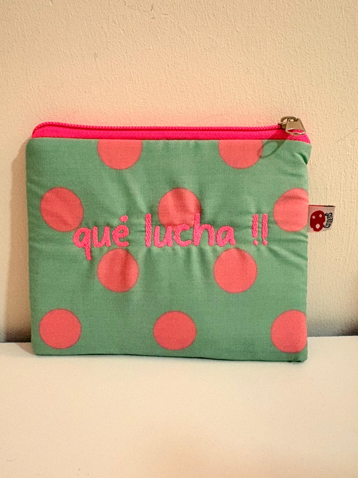 Menta lunares rosa apagado - Monedero - Qué lucha!