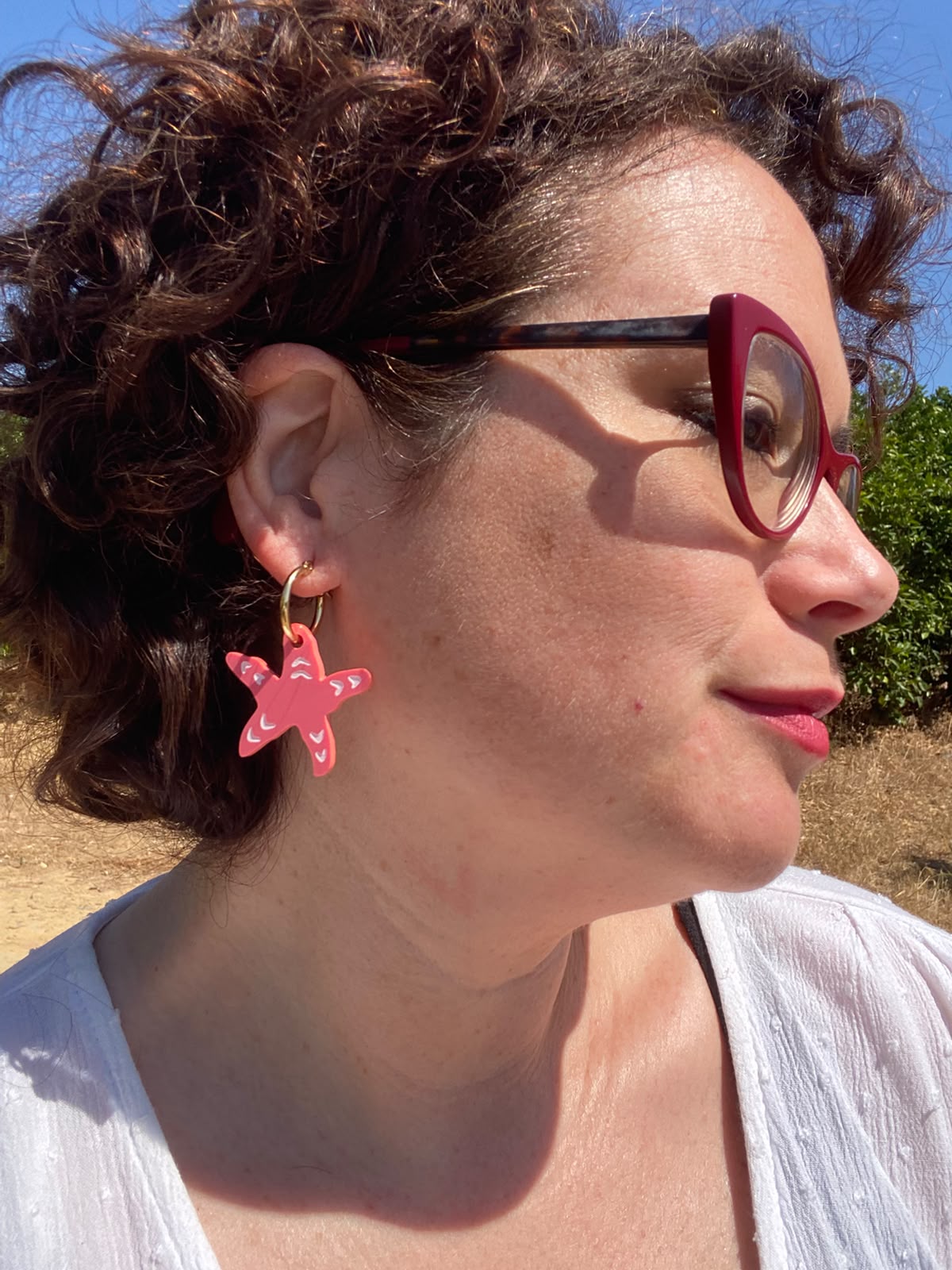 Pendientes estrellas de mar grandes