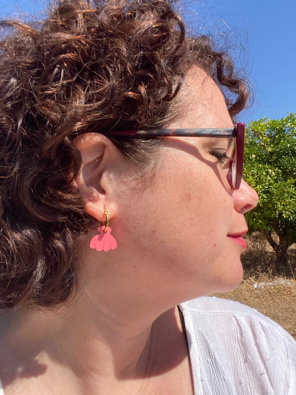 Pendientes pequeños almejas/conchas