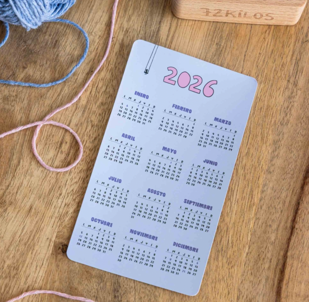 Calendario tarjetas 2026 72 Kilos