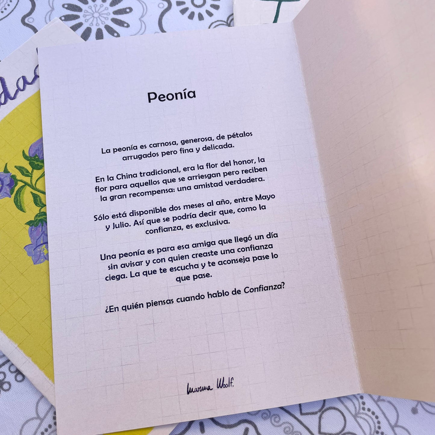 Lámina Confianza - Peonía