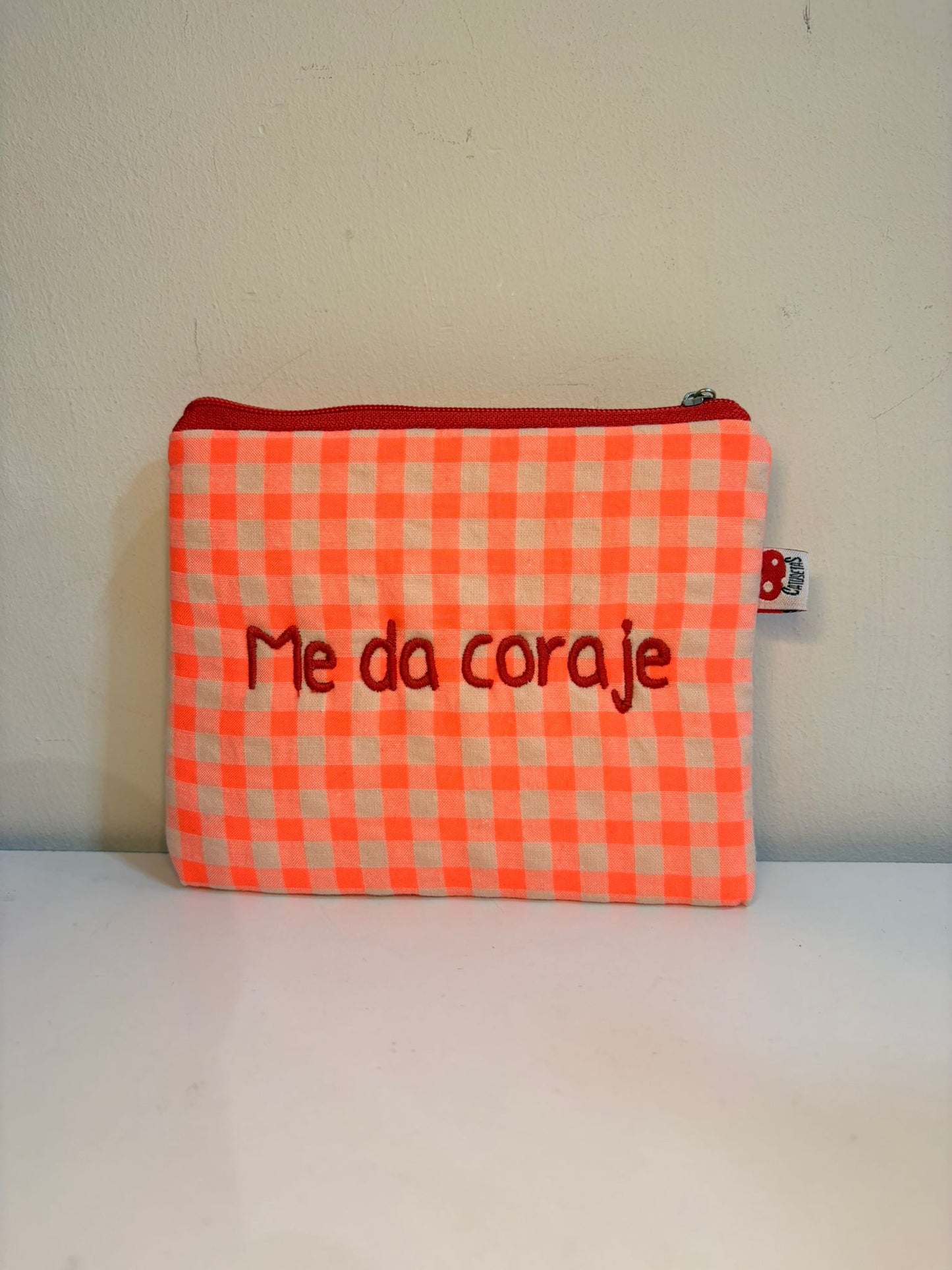 Vichy naranja flúor letra roja - Monedero - Me da coraje