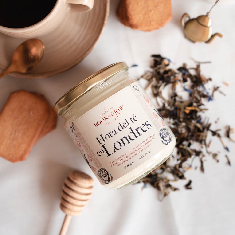Vela artesanal Hora del té de Londres