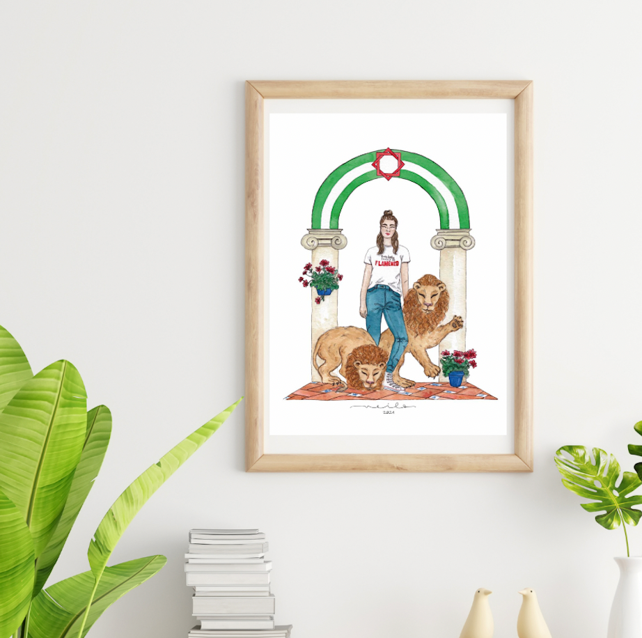 Lámina Andalucía es mujer