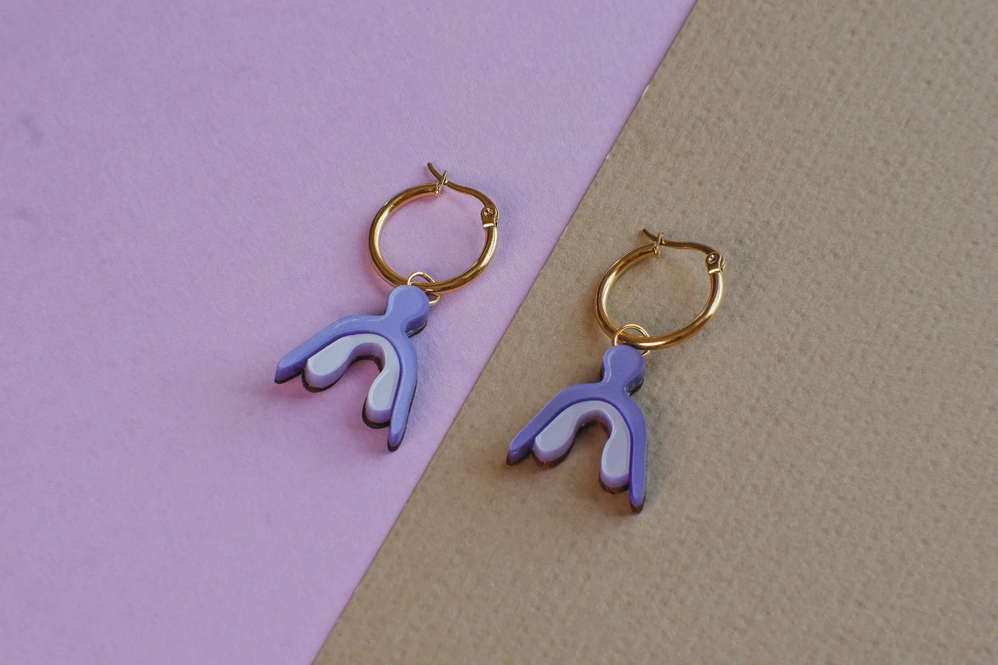 Purple Joy/Clitoris Hoop Earrings