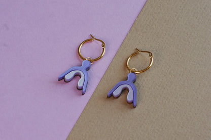 Purple Joy/Clitoris Hoop Earrings